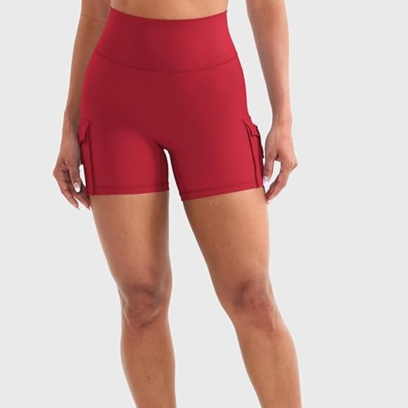 Core Flex Women Workout Gym Shorts with Cargo Pockets - Picture 4 of 4